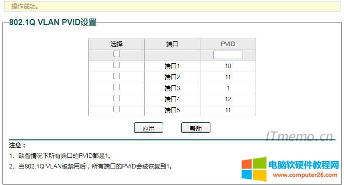 3���O(sh��)�ö˿�4��PVIDֵ��12���c����(y��ng)�á������ɹ�