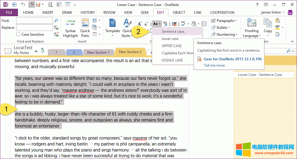 OneNote һ�I̎���x�еľ��״�
