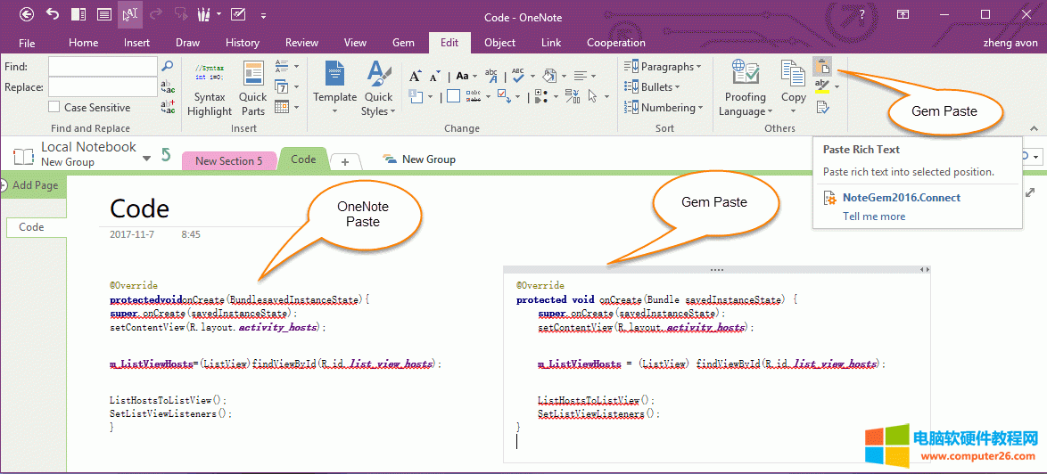 ʹ�� Gem ��ճ�N�������Ա��ִ��a��Ŀո�