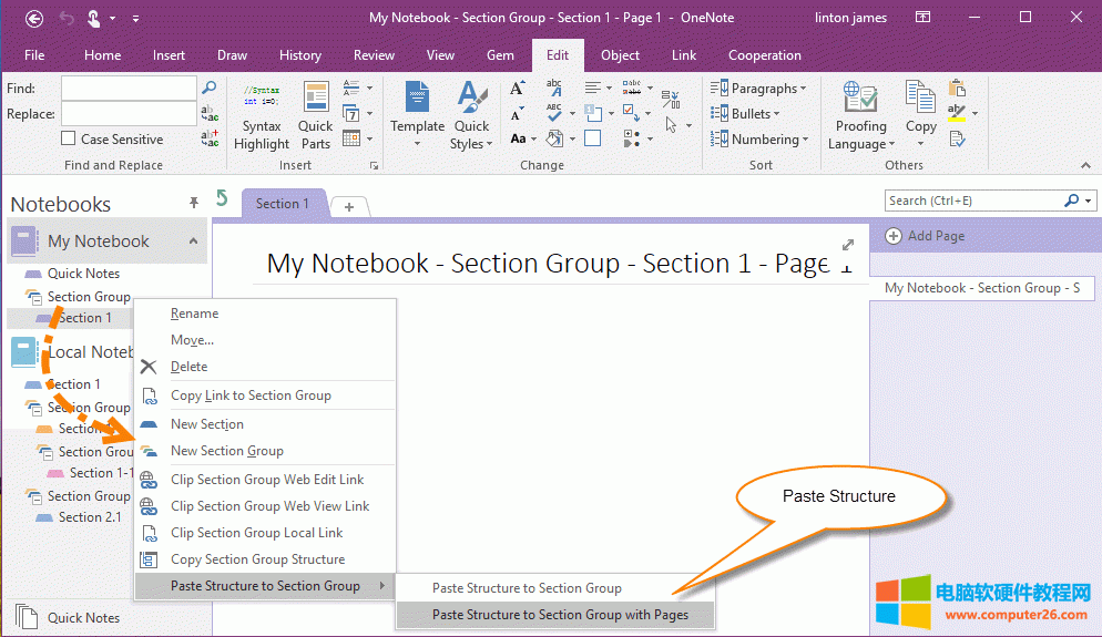 ճ�N�Y��������һ�� OneNote �օ^�M������棩