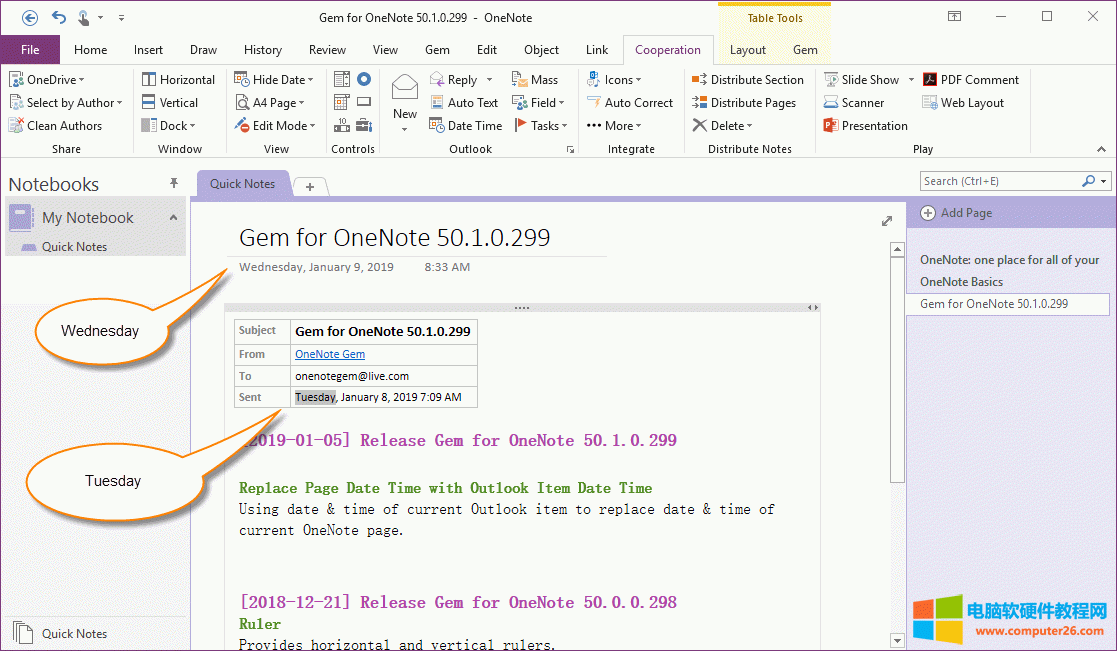 �]�����浽 OneNote ��һ������棬��������ڕr�g�����]�������ڕr�g 