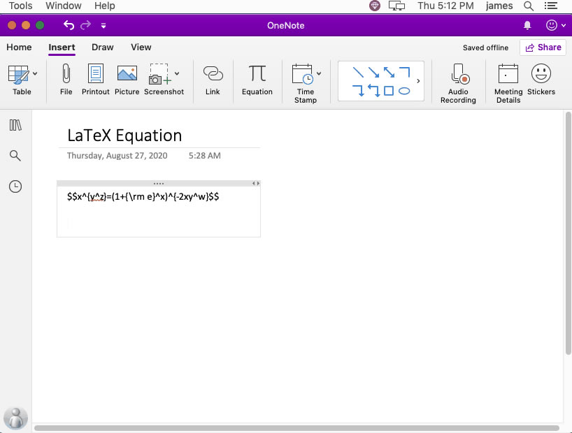 �ľW��Џ��� LaTeX ���_ʽ�����ɈDƬ��ʽ������ Mac OneNote �