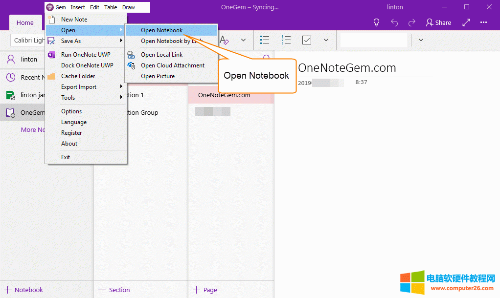 ͨ�^�䌚�ˆ� Gem Menu for OneNote UWP ���_�����^���ĹPӛ��