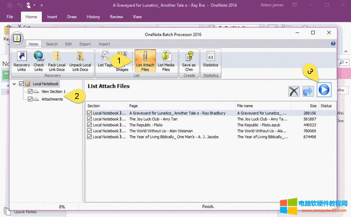 �б��� OneNote �����еĸ���