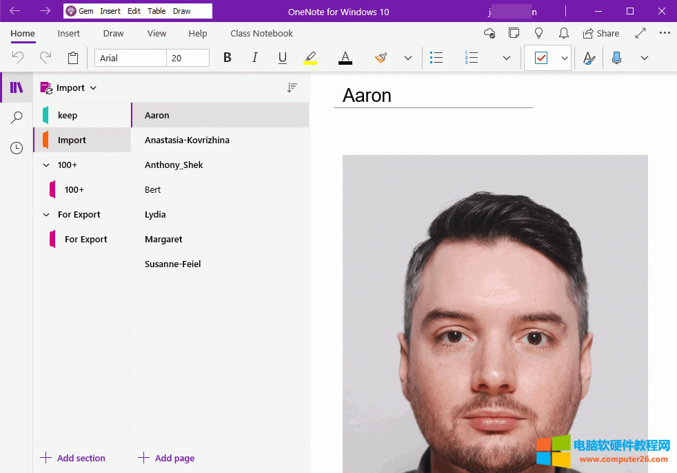 �� OneNote for Windows 10 �в鿴�Y��