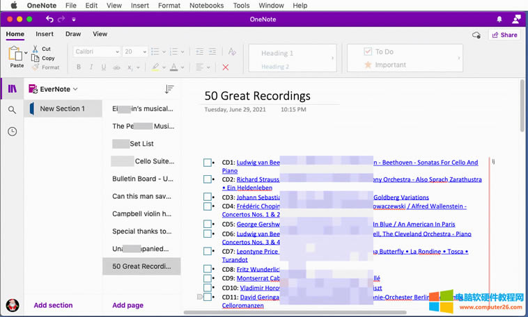 同步后在 OneNote 查看導(dǎo)入的筆記