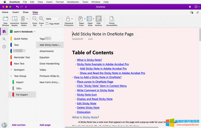 Mac OneNote 筆記本