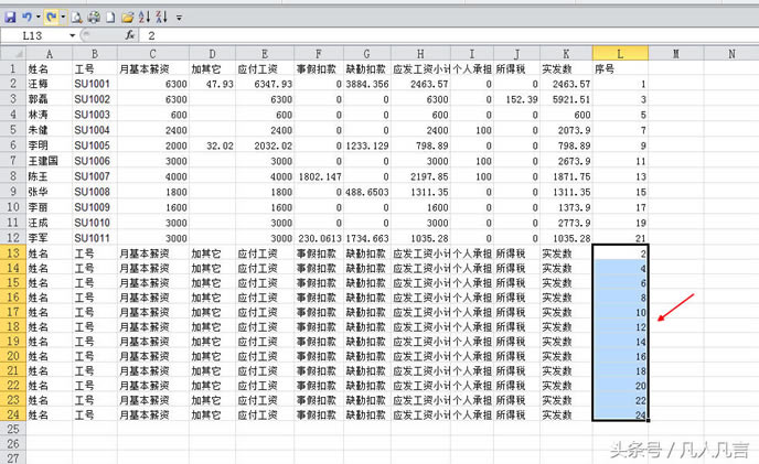 Excel中怎樣制作工資條(Excel制作工資條實(shí)例教程)