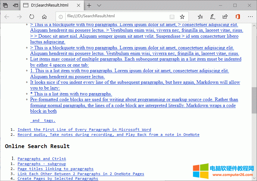SearchResult ߀�������� OneDrive �� OneNote �Pӛ���������Y��