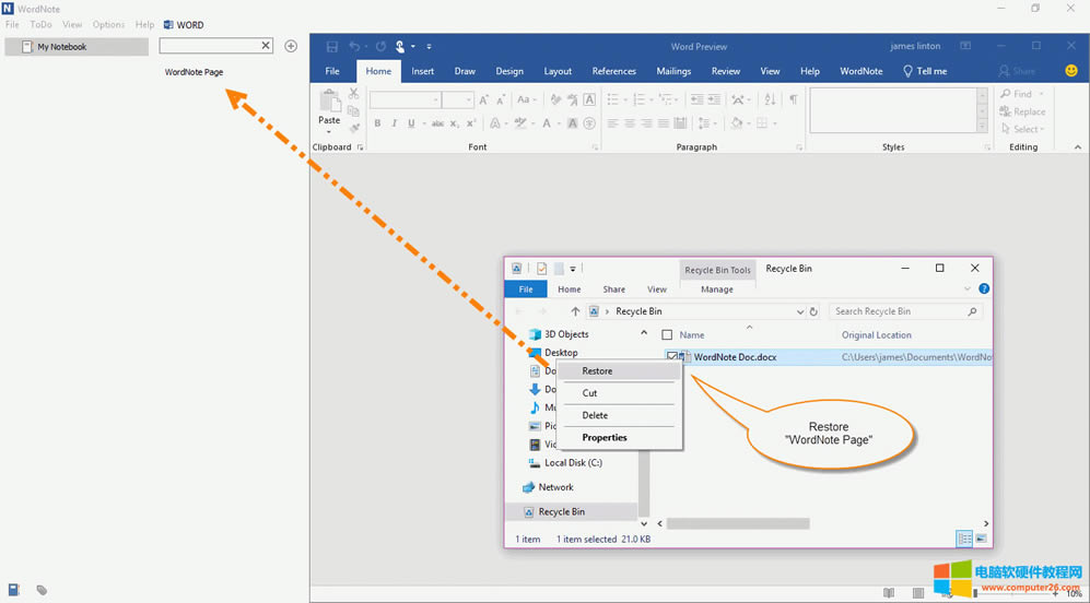 �� Windows ����վ�֏� WordNote ��� 