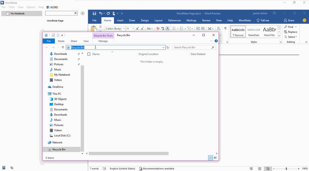 WordNote ʹ�� Windows �Ļ���վ�������M�����֏͡�