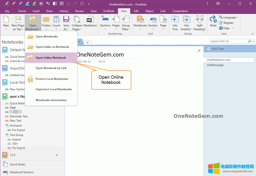 ͨ�^���ֹPӛ�䌚 Gem for OneNote �ṩ��&ldquo;���_�ھ��Pӛ��&rdquo;�����_�����^���ĹPӛ��