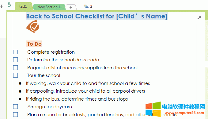��΄h��OneNote������ɵĴ��k���