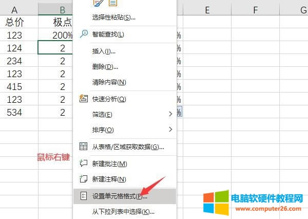 設(shè)置單元格格式