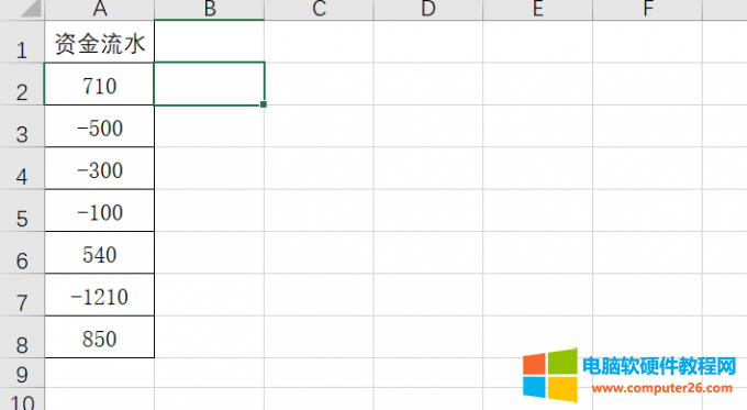 單擊空白單元格