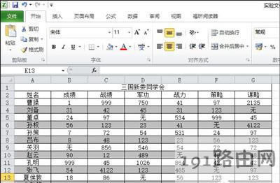 Excel表格快速隔行填充顏色的方法