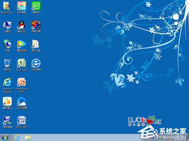 蘿卜家園 GHOST WIN7 SP1 X86 極速裝機版 V2018.03 (32位)