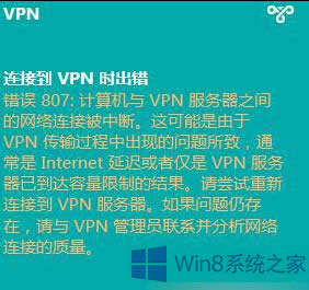 Win8ϵ�yVPN�B��ʧ����ʾ�e�`��807��̎������