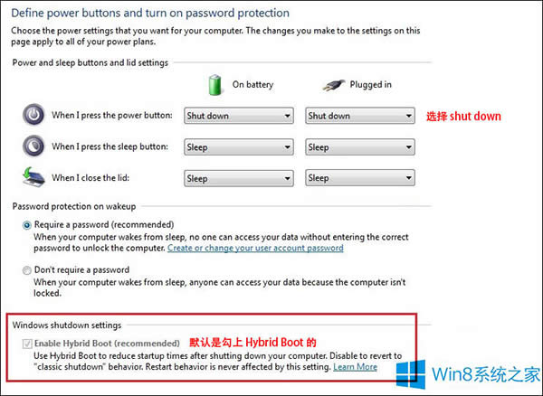 Win8開(kāi)啟或關(guān)閉Hybrid Boot功能的方法
